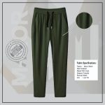 Premium Comfortable Micro Stitched Solid Trouser - OLIVE