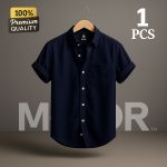 Premium Comfortable Oxford Cotton Short Sleeve Shirt For Men’s – PINK - Image 7