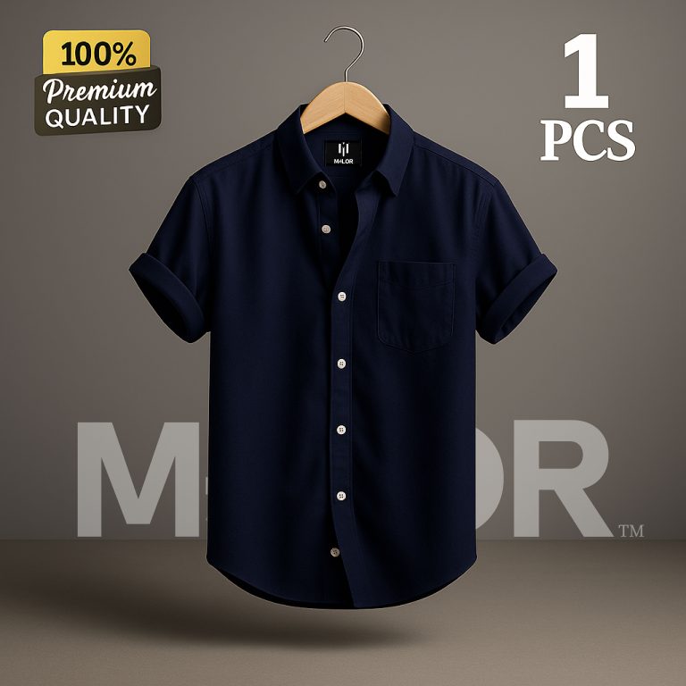 Premium Comfortable Oxford Cotton Short Sleeve Shirt For Men’s – PINK - Image 7