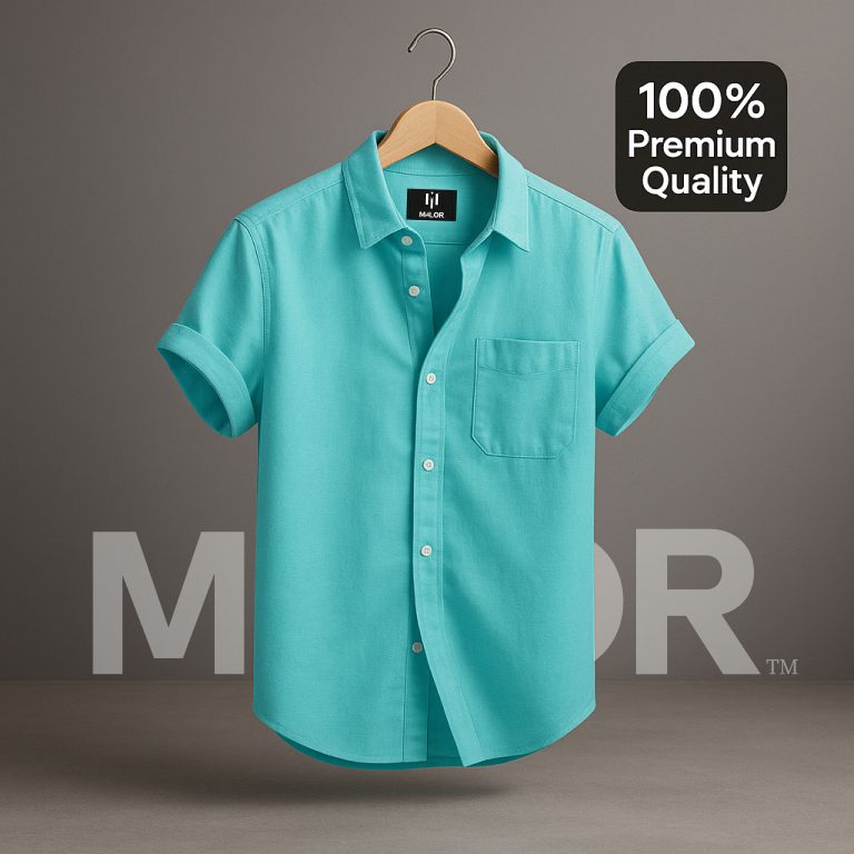 Premium Comfortable Oxford Cotton Short Sleeve Shirt For Men’s – PINK - Image 3