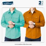 2 Pcs Combo Premium Double Pocket Shirt