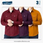 3 Pcs Combo Premium Double Pocket Shirt