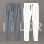 Premium Quality Micro Solid Trouser – ASH & WHITE