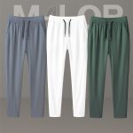 3 Pcs Combo- Premium Quality Micro Solid Trousers- Ash, White & Olive