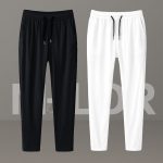 Premium Quality Micro Solid Trouser – BLACK & WHITE