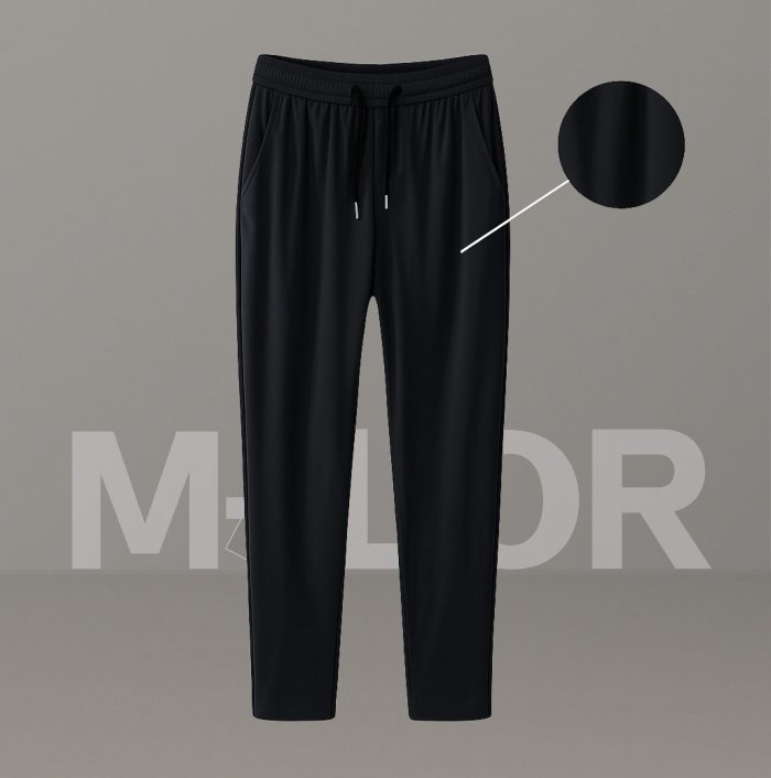 Premium Quality Micro Solid Trouser – BLACK - Image 1