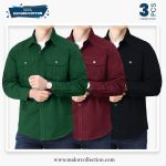 3 Pcs Combo Premium Double Pocket Shirt