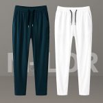 Premium Quality Micro Solid Trouser – SEA GREEN & WHITE