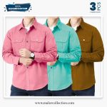 3 Pcs Combo Premium Double Pocket Shirt