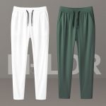 Premium Quality Micro Solid Trouser – WHITE & OLIVE
