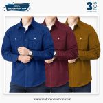 3 Pcs Combo Premium Double Pocket Shirt