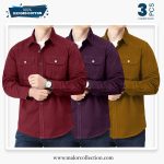 3 Pcs Combo Premium Double Pocket Shirt