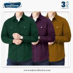 3 Pcs Combo Premium Double Pocket Shirt