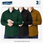 3 Pcs Combo Premium Double Pocket Shirt