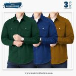 3 Pcs Combo Premium Double Pocket Shirt