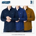 3 Pcs Combo Premium Double Pocket Shirt