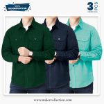 3 Pcs Combo Premium Double Pocket Shirt