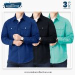 3 Pcs Combo Premium Double Pocket Shirt