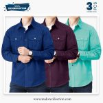 3 Pcs Combo Premium Double Pocket Shirt