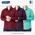 3 Pcs Combo Premium Double Pocket Shirt