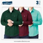 3 Pcs Combo Premium Double Pocket Shirt