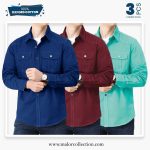 3 Pcs Combo Premium Double Pocket Shirt