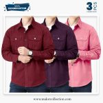 3 Pcs Combo Premium Double Pocket Shirt
