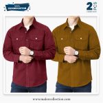 2 Pcs Combo Premium Double Pocket Shirt
