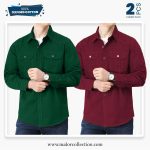 2 Pcs Combo Premium Double Pocket Shirt