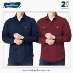 2 Pcs Combo Premium Double Pocket Shirt