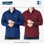 2 Pcs Combo Premium Double Pocket Shirt