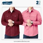 2 Pcs Combo Premium Double Pocket Shirt
