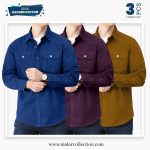 3 Pcs Combo Premium Double Pocket Shirt