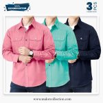 3 Pcs Combo Premium Double Pocket Shirt
