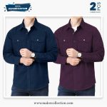2 Pcs Combo Premium Double Pocket Shirt