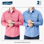 2 Pcs Combo Premium Double Pocket Shirt