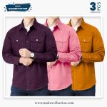 3 Pcs Combo Premium Double Pocket Shirt