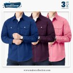3 Pcs Combo Premium Double Pocket Shirt