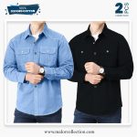 2 Pcs Combo Premium Double Pocket Shirt