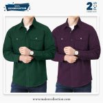 2 Pcs Combo Premium Double Pocket Shirt