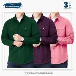 3 Pcs Combo Premium Double Pocket Shirt