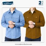 2 Pcs Combo Premium Double Pocket Shirt