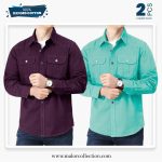 2 Pcs Combo Premium Double Pocket Shirt