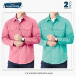 2 Pcs Combo Premium Double Pocket Shirt