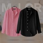 Band Collar Premium Shirt - 2 Pcs Combo