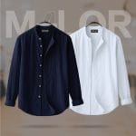Band Collar Premium Shirt - 2 Pcs Combo