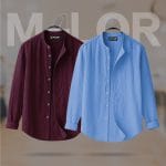 Band Collar Premium Shirt - 2 Pcs Combo