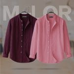 Band Collar Premium Shirt - 2 Pcs Combo