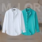 Band Collar Premium Shirt 2 Pcs Combo