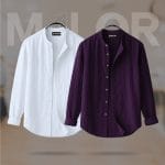 Band Collar Premium Shirt 2 Pcs Combo